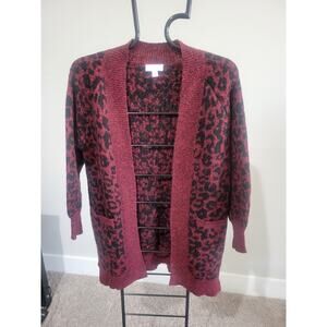 Belle By Kim Gravel Size XS Red Cardigan With Pockets A452136 NWOT